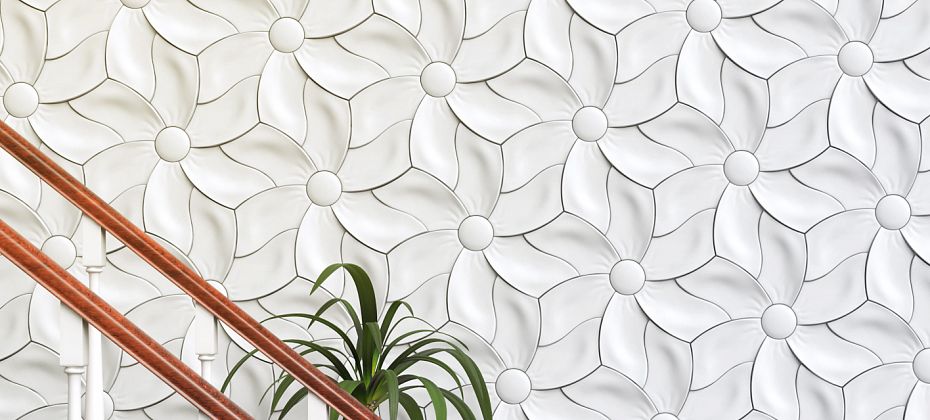 A Delicadeza das Flores Incorporada aos Revestimentos